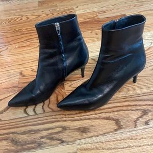 Alexander Wang Black Leather Ankle Boots
